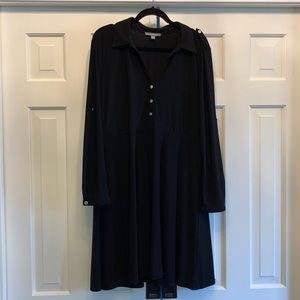 NWOT NY Collection Dress XL Black with Silver Accents